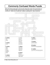 Commonly Confused Words Puzzle 01